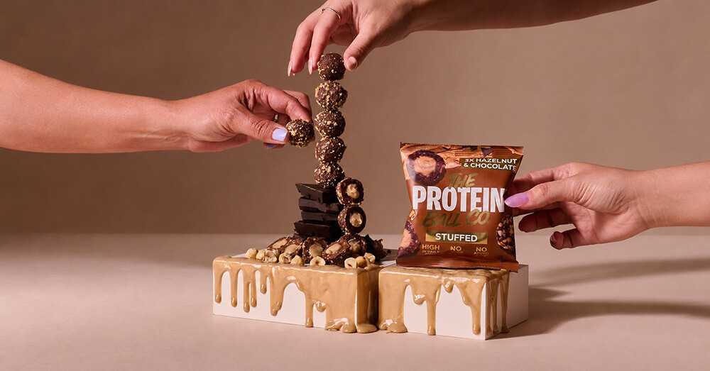 PROTEIN plněné kuličky Lískový oříšek a čokoláda